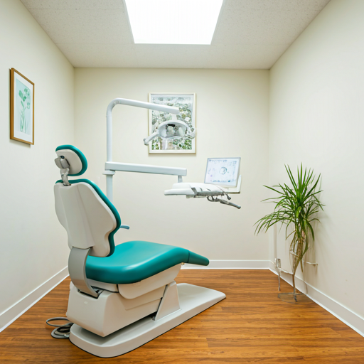 Clean treatment room emphasizing hygiene and safety standards